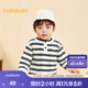 巴拉巴拉balaone童裝寶寶毛衣兒童毛衫男童女童2025新款冬裝嬰兒針織衫潮 藍(lán)白色調(diào)00381 110