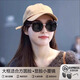 目木間墨鏡女款2025新款高級感顯臉小大框適合方圓臉防紫外線女士太陽鏡 黑金框黑灰片（唐嫣同款）