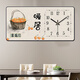 懷音新款裝飾畫(huà)掛鐘客廳柿柿如意表鐘掛墻客廳旺宅時(shí)尚家用石英鐘時(shí)鐘 暖居 60*30【晶瓷+日歷】