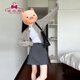 蜜樂奇灰色針織開衫毛衣外套女秋冬季2025新款小個(gè)子慵懶風(fēng)拉鏈上衣 灰色 S 40/45kg