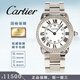 【二手99新】卡地亞RONDE DE CARTIER系列自動(dòng)機(jī)械石英機(jī)芯鑲鉆男女情侶瑞士腕表 后鑲鉆29.5mm精鋼石英女表W6701004