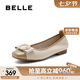 百麗結(jié)扣平跟單鞋女24秋商場(chǎng)同款真皮單鞋B7H1DCQ4 米白/杏 37