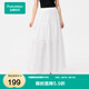全棉時代【趙麗穎直播活動同款】25夏新品女士紗布半裙輕柔優(yōu)雅 白色 M (160)