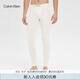 Calvin Klein內(nèi)衣【七夕禮物】秋冬男士簡約提花腰邊舒適打底保暖長褲NM2343 101-下裝-象牙白 S