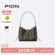 菲安妮（FION）經(jīng)典印花托特包女單肩斜挎包hobo包大容量手提包七夕情人節(jié)禮物 啡/茶【中款】