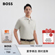 BOSS博斯【七夕禮物】【珠地布】男士2024夏季彈力棉修身短袖Polo衫