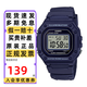 卡西歐（CASIO）手表小方塊多功能防水時(shí)尚數(shù)顯電子男女石英表學(xué)生考試運(yùn)動(dòng)禮物 W-218H-2A復(fù)古藍(lán)