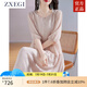 ZXEGI品牌真絲連衣裙女100%桑蠶絲中年女士夏季高級感氣質(zhì)中長(cháng)裙子潮 杏粉色 3XL （136-150斤）