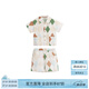 white wheat兒童2025夏季新款兩件套女寶純棉短袖套裝男童襯衫短褲 套裝 90 cm