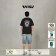 EVISU福神2025年夏季新品男士達(dá)摩印花短袖T恤2ESHTM5TS7066RXCT 黑色 2XL 【超寬松可選小1-2個(gè)尺碼】