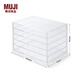 無(wú)印良品（MUJI）可重疊亞克力盒 桌面收納盒 橫型5層