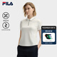 FILA 斐樂官方女子針織短袖領(lǐng)航POLO衫2025夏季新款時尚休閑涼感上衣 云白-WT L 170/88A/L