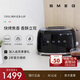 SMEG/斯麥格復(fù)古烤面包片機(jī)吐司多士爐三明治早餐機(jī)多功能家用6檔烘焙TSF01官方旗艦生日禮物中秋禮品 黑色（兩片式）