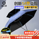 漁之源釣魚傘帽頭戴式雨傘帽防曬斗笠折疊頭頂傘遮陽防雨帽傘漁具用品 【霧霾藍(lán)  橡膠圈】雙傘骨黑膠 特大號+冰袖