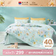 富安娜家紡床上四件套純棉 100%全棉床單 雙人加大床品 被套230*229cm