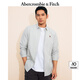 ABERCROMBIE & FITCH【爆款府綢】男裝25春夏美式經(jīng)典小麋鹿通勤長(zhǎng)袖襯衫KI125-5255 綠色條紋 S (175/92A)