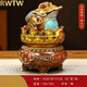 RWTW八方來財(cái)銅金蟾擺件客廳辦公室前臺三足金蟬蟾蜍裝飾開業(yè)禮物 特大號 八方來財(cái)  長28寬28高