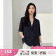 梵希蔓ol通勤女裝小個(gè)子西裝外套女春秋質(zhì)感高級(jí)透感薄款職場(chǎng)西服 V8019 藏青色 M