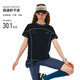 FPA運動(dòng)速干吸濕正肩女短袖 夏季潮流潮牌基礎休閑圓領(lǐng)百搭修身t恤 黑色 M