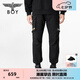 BOY LONDON潮牌工裝褲中性風(fēng)夏季金色LOGO印花束腳休閑褲N34904 黑色 XS