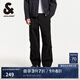 杰克·瓊斯（JACK&JONES）降落傘兵褲男夏季工裝褲涼感男褲略寬松休閑褲輕薄款潮流褲子 E40黑色 31 175 31