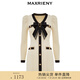 MAXRIENY財(cái)閥千金針織裙蝴蝶結(jié)小香風(fēng)新年紅連衣裙氣質(zhì)顯瘦短裙 奶油色 S 01