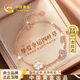 中國(guó)黃金（CHINA GOLD）四葉草手鏈女18k玫瑰金鉆石手飾七夕情人節(jié)禮物送女友高級(jí)感老婆 18k摯愛四葉草鉆石手鏈/京速達(dá)