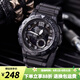 卡西歐（CASIO）手表男十年電力 戶外運(yùn)動男表 多功能石英學(xué)生手表學(xué)生表七夕禮物 AEQ-100W-1B