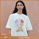 Fabrique 重工印花刺繡釘珠棉寬松T恤女2025夏季新款 白色 M