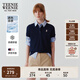 Teenie Weenie【涼感】小熊女裝POLO衫T恤2025夏新款簡(jiǎn)約舒適短袖上衣女裝 夜幕藍(lán) M