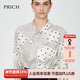 PRICH【緞面】復古波點(diǎn)飄帶雪紡印花通勤襯衫不易皺24春夏新款女 39象牙白 S 155