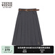 Teenie Weenie【趙露思同款】小熊女裝百褶中長裙A字裙灰色JK裙子 灰色 M (165)
