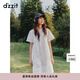 DZZIT地素連衣裙2025夏季新款娃娃領(lǐng)花邊白色短袖裙子女3J2O4391B 白色 XS