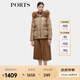 PORTS 寶姿秋冬新品女裝長(zhǎng)袖連帽短款羽絨服ALM9U001NZN019 駝色 S