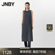 JNBY/江南布衣25春新品連衣裙優(yōu)雅風琴百褶無袖圓領寬松5P3G12910 071/雜灰 S