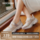 斯凱奇（Skechers）漫月瑪麗珍淺口單鞋女鞋夏2025新款蕾絲透氣厚底運(yùn)動(dòng)休閑鞋177604