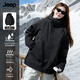 JEEP SPIRIT吉普三合一沖鋒衣男士夾克戶(hù)外防風(fēng)防水登山服外套女黑色XL