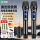 索愛（soaiy）萬能話筒防嘯叫無線充電麥克風(fēng)K歌舞臺卡包功放音響專用家庭演講會議主持SA-WS2（B）雙麥黑