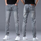 CALVIN KLEIN JEANS牛仔褲男春2025夏季修身直筒潮牌彈力顯高時尚百搭休閑長褲子男士 藍(lán)色 薄款 32 #身高165-175體重130-140