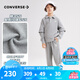 匡威（Converse）匡威兒童套裝春秋季男童polo領(lǐng)假兩件衛(wèi)衣長褲兩件套潮流套裝 巖嶺灰 120 /60 【建議身高110-116cm】