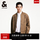 杰克·瓊斯（JACK&JONES）男裝達芬奇聯(lián)名款棉衣寬松休閑棒球領夾克厚外套棉服224409009 棕褐色 常規(guī) M 175