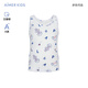愛慕兒童（AIMER KIDS）A類打底背心男女童兒童背心跨欄吊帶保暖莫代爾輕薄高彈柔軟舒適 男孩-跳房子 100 （24-36斤）