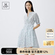 Marc O'Polo/MOP 2024夏季新款立領輕薄純棉短款收腰碎花顯瘦連衣裙女收腰 印花M01 S /165