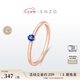 ENZO 18K金鑲嵌藍(lán)寶石戒指尾戒女 EZV7951   七夕禮物 7號 尾戒