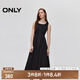 ONLY春夏肌理感收腰顯瘦無袖長裙牛仔連衣裙女|124342013 J1Z 黑色牛仔提花印花 L (170) 88A