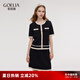 歌莉婭小香風(fēng)套裝女2025新款巨好看夏裝高級(jí)感兩件套裙1E4LAA0E0 00B黑色 L