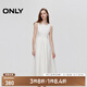 ONLY春夏肌理感收腰顯瘦無袖長裙牛仔連衣裙女|124342013 J2Z 白色牛仔提花印花 S (160) 80A