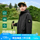 左西男童外套沖鋒衣防水兒童戶外服春裝2025新款男孩上衣 黑色 160