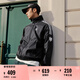 adidas休閑簡約三條紋梭織立領(lǐng)夾克外套男裝阿迪達斯官方三葉草 黑色 L