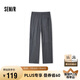 森馬休閑褲男戶外風(fēng)寬松直筒工裝褲夏線格肌理感褲子107324127105